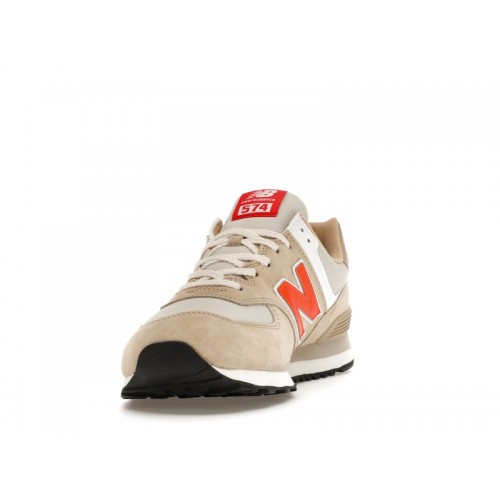 Кроссы New Balance 574 Bone Orange - мужская сетка размеров