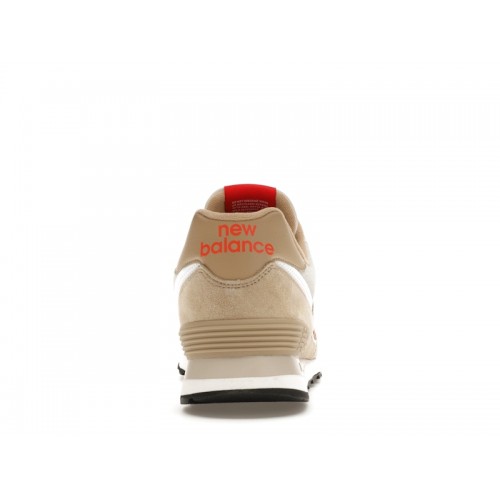 Кроссы New Balance 574 Bone Orange - мужская сетка размеров