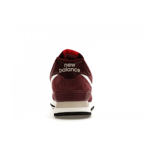 Кроссы New Balance 574 Suede Maroon Grey - мужская сетка размеров