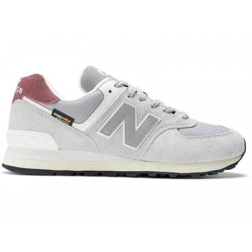 Кроссы New Balance 574 Cordura Grey Brick Red - мужская сетка размеров