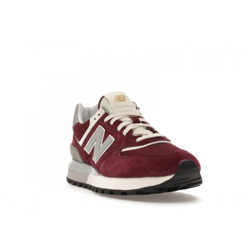 Кроссы New Balance 574 Burgundy Silver - мужская сетка размеров