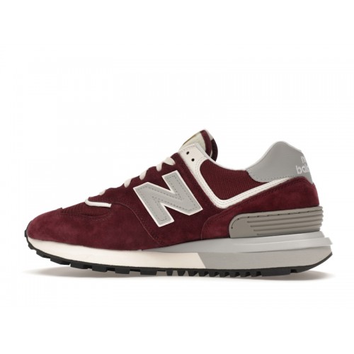 Кроссы New Balance 574 Burgundy Silver - мужская сетка размеров