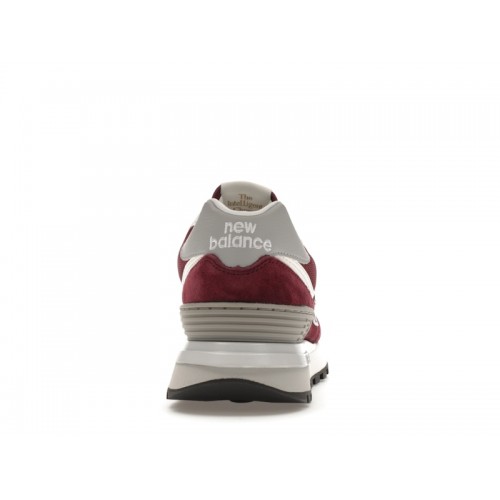 Кроссы New Balance 574 Burgundy Silver - мужская сетка размеров