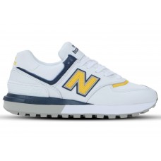 Кроссовки New Balance 574 White Navy Green Yellow