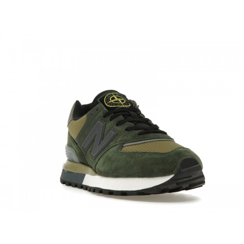 Кроссы New Balance 574 Legacy Stone Island Dark Green - мужская сетка размеров