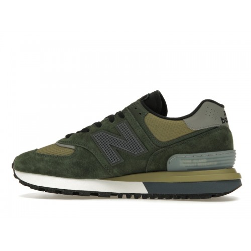 Кроссы New Balance 574 Legacy Stone Island Dark Green - мужская сетка размеров