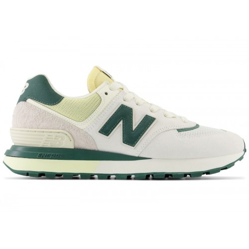 Кроссы New Balance 574 Legacy White Pine Green - мужская сетка размеров