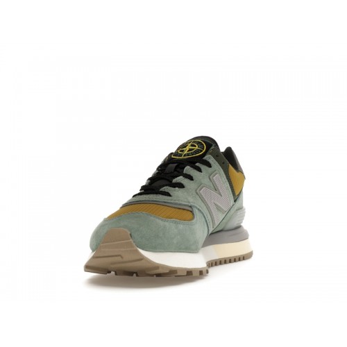 Кроссы New Balance 574 Legacy Stone Island Light Green - мужская сетка размеров