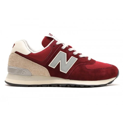 Кроссы New Balance 574 Lunar New Year Classic Crimson - мужская сетка размеров