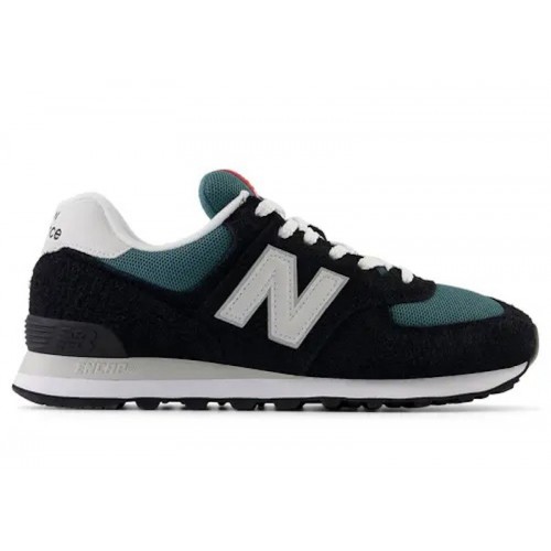 Кроссы New Balance 574 Black Grey Matter - мужская сетка размеров