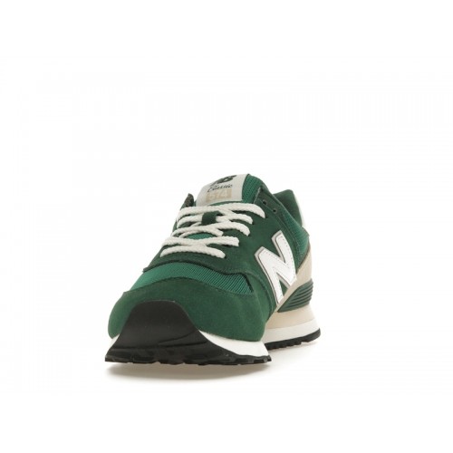 Кроссы New Balance 574 Green White Green - мужская сетка размеров