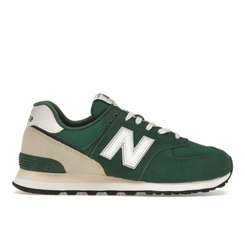 Кроссы New Balance 574 Green White Green - мужская сетка размеров