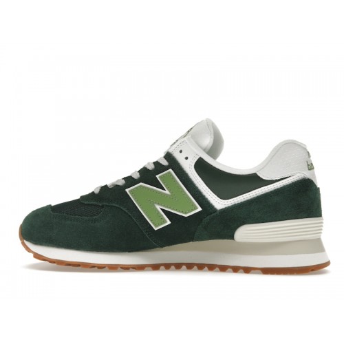 Кроссы New Balance 574 NB Athletics Nightwatch Green - мужская сетка размеров