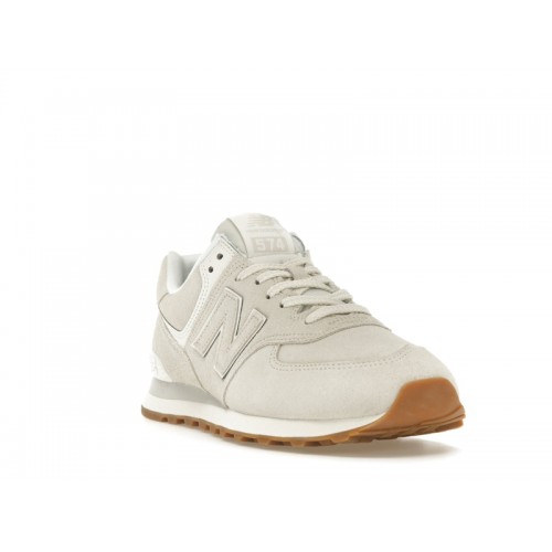 Кроссы New Balance 574 White Tan - мужская сетка размеров