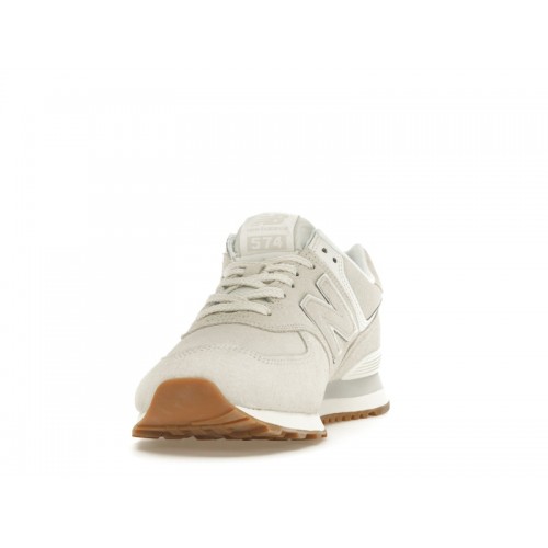 Кроссы New Balance 574 White Tan - мужская сетка размеров