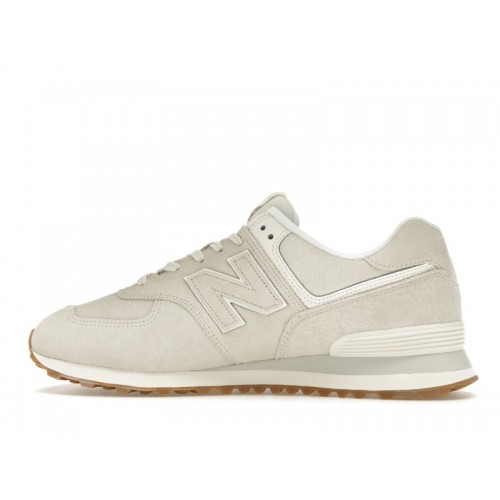 Кроссы New Balance 574 White Tan - мужская сетка размеров