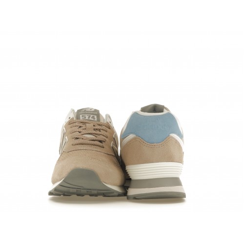 Кроссы New Balance 574 Brown Light Blue - мужская сетка размеров