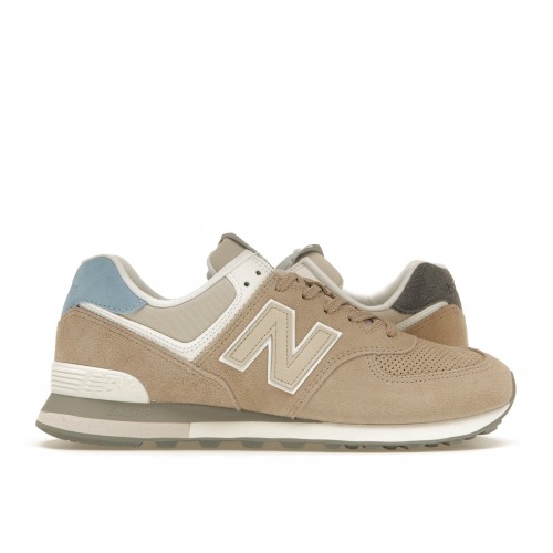 Кроссы New Balance 574 Brown Light Blue - мужская сетка размеров