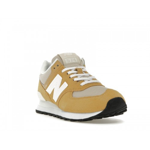 Кроссы New Balance 574 Yellow White - мужская сетка размеров