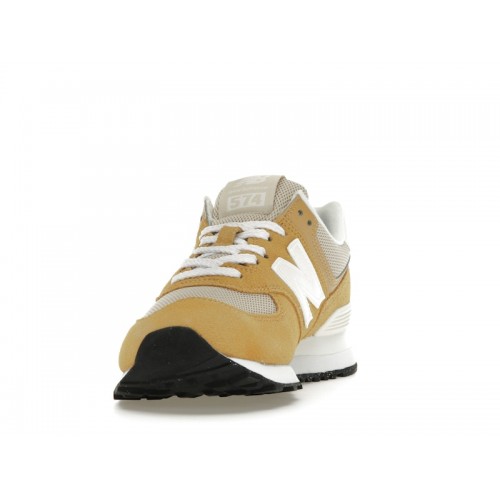 Кроссы New Balance 574 Yellow White - мужская сетка размеров