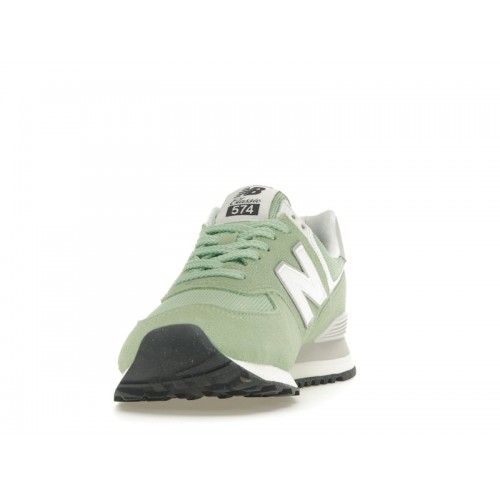 Кроссы New Balance 574 Mint White - мужская сетка размеров