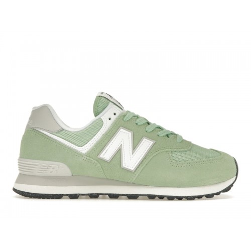 Кроссы New Balance 574 Mint White - мужская сетка размеров