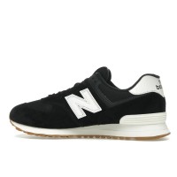 New Balance 574 Black White Gum Brown