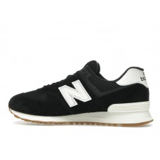 New Balance 574 Black White Gum Brown