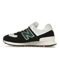 New Balance 574 Black White Marsh Green