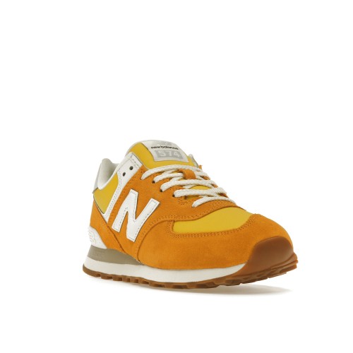 Кроссы New Balance 574 Retro Bright Pack Orange Yellow - мужская сетка размеров