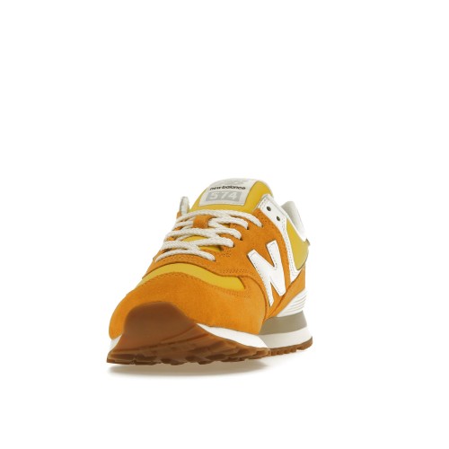 Кроссы New Balance 574 Retro Bright Pack Orange Yellow - мужская сетка размеров