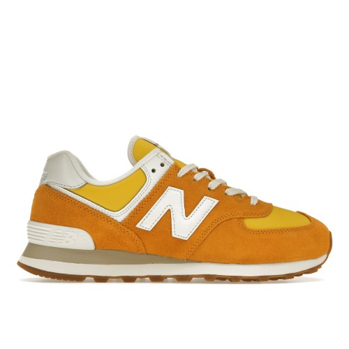 Кроссы New Balance 574 Retro Bright Pack Orange Yellow - мужская сетка размеров