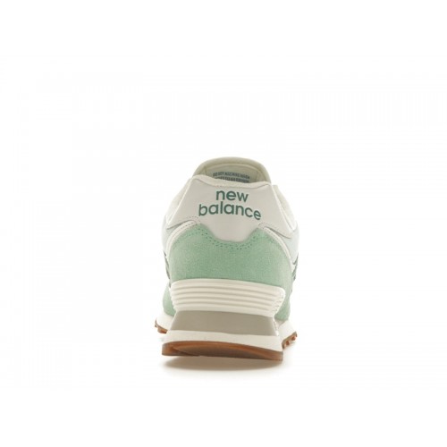 New Balance 574 Green White Gum - мужская сетка размеров