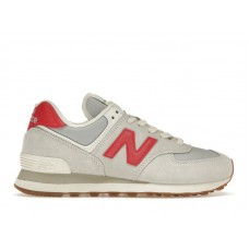 Кроссовки New Balance 574 White Red Grey Gum