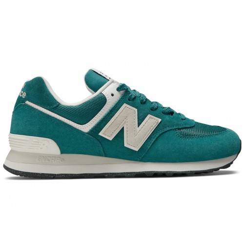 Кроссы New Balance 574 Green Off White - мужская сетка размеров