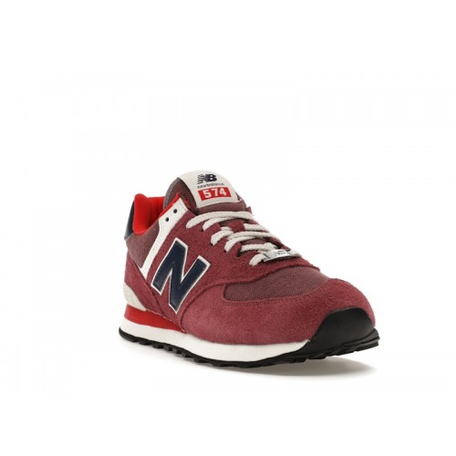 Кроссы New Balance 574 Red Navy (2023) - мужская сетка размеров