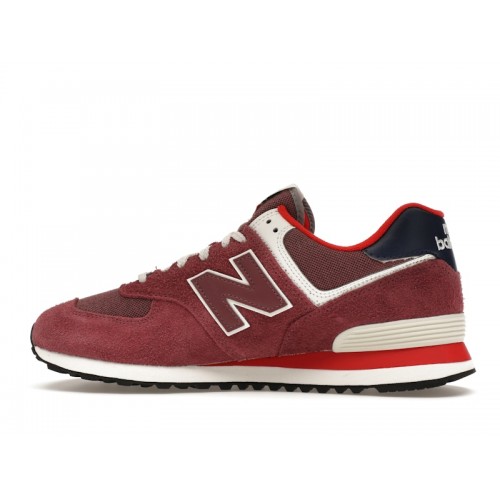 Кроссы New Balance 574 Red Navy (2023) - мужская сетка размеров