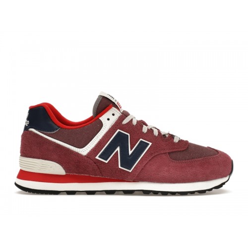 Кроссы New Balance 574 Red Navy (2023) - мужская сетка размеров