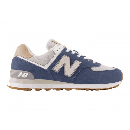 Кроссы New Balance 574 Navy White Gum - мужская сетка размеров