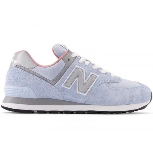 Кроссы New Balance 574 Light Blue Seude - мужская сетка размеров