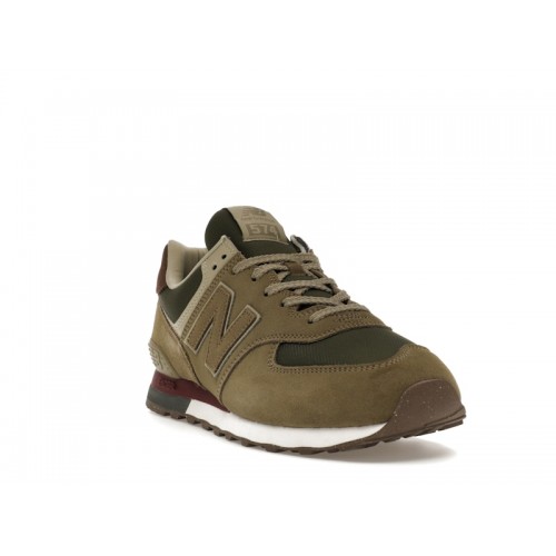 Кроссы New Balance 574 Olive Bone - мужская сетка размеров