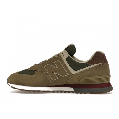 Кроссы New Balance 574 Olive Bone - мужская сетка размеров