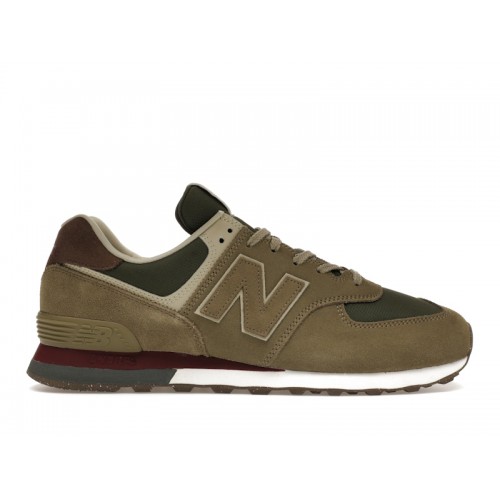 Кроссы New Balance 574 Olive Bone - мужская сетка размеров