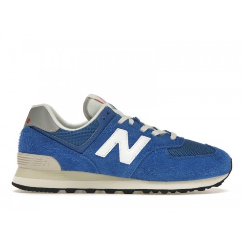 Кроссы New Balance 574 Blue White Silver - мужская сетка размеров