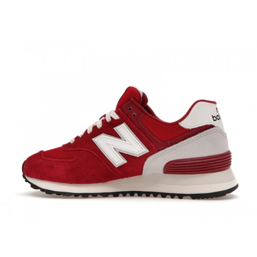 Кроссы New Balance 574 Red White - мужская сетка размеров