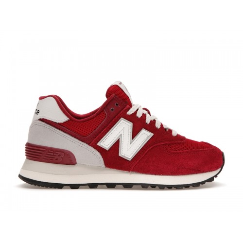 Кроссы New Balance 574 Red White - мужская сетка размеров