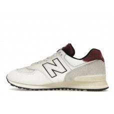 New Balance 574 White Burgundy