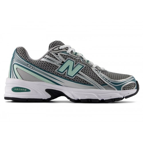 Кроссы New Balance 740v2 Silver Metallic New Spruce - мужская сетка размеров