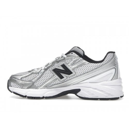 Кроссы New Balance 740 White Silver Metallic Navy - мужская сетка размеров