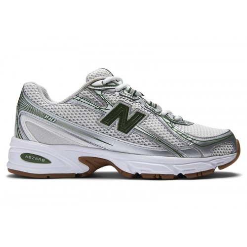 Кроссы New Balance 740v2 Grey Matter Dark Alpine Green - мужская сетка размеров